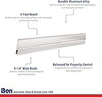 Vista 3 de Bon Featheredge - Aluminio de 4 pies con hoja de 4 1/4 pulgadas de ancho para un acabado de superficie lisa, herramienta ligera de aleación