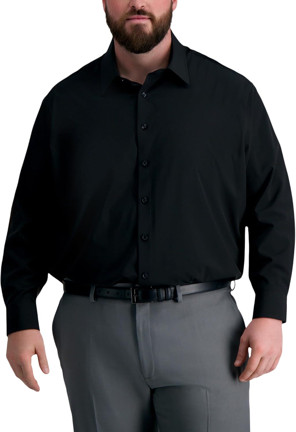 Haggar Mens Smart Wash® Classic Fit Comfort Stretch Dress Shirt- Big Or Tall Sizes