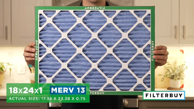 Image of Filterbuy 18x24x1 Air Filter MERV 13 Smoke & Allergy Defense (4-Pack)