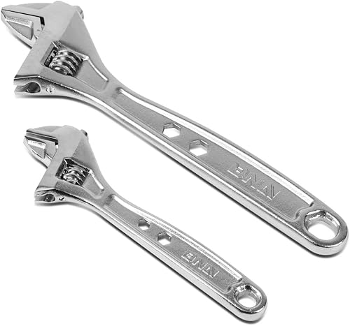 DNA Motoring TOOLS-00044 812 pulgadas Vanadio acero cuatro lados mandíbulas ajustable llave llave llave de reparación automotriz juego de