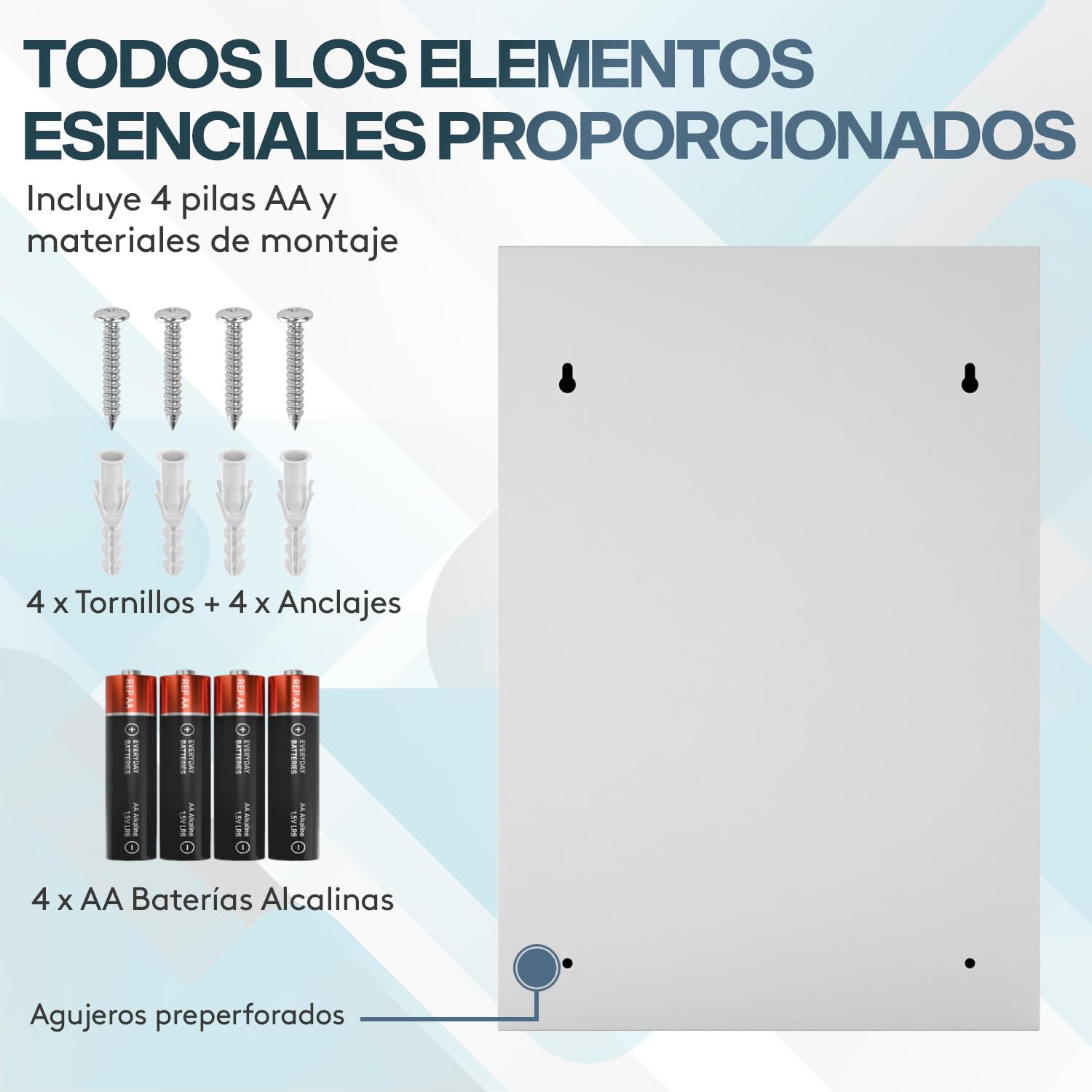 Acropaq Caja Llaves Pared - para hasta 200 Llaves, 200 llaveros incluidos, Armario Llaves Pared para Guardar Llave, Blanco - Armario con Llave