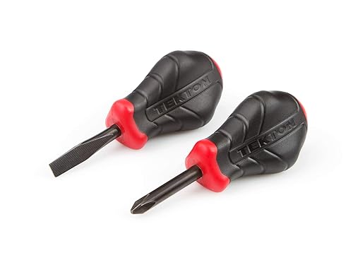 TEKTON Juego de destornilladores de hoja de óxido negro de alto par, 2 piezas (#2, 14 pulgadas) DRV41220 Fabricado en Estados Unidos