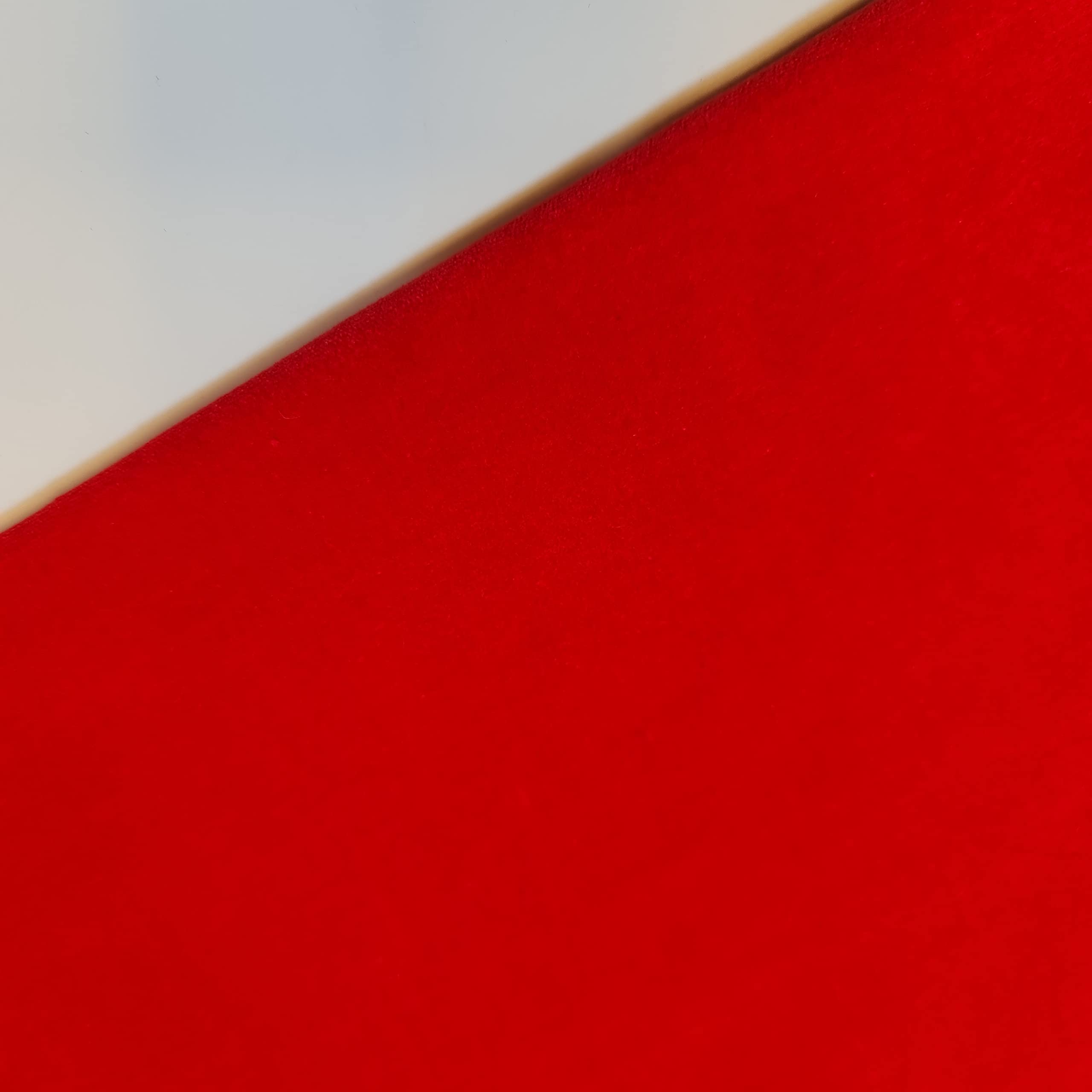 Tessuto 100% velluto di cotone, 5 metri, per abiti, abiti, tappezzeria, 111,8 cm (rosso)