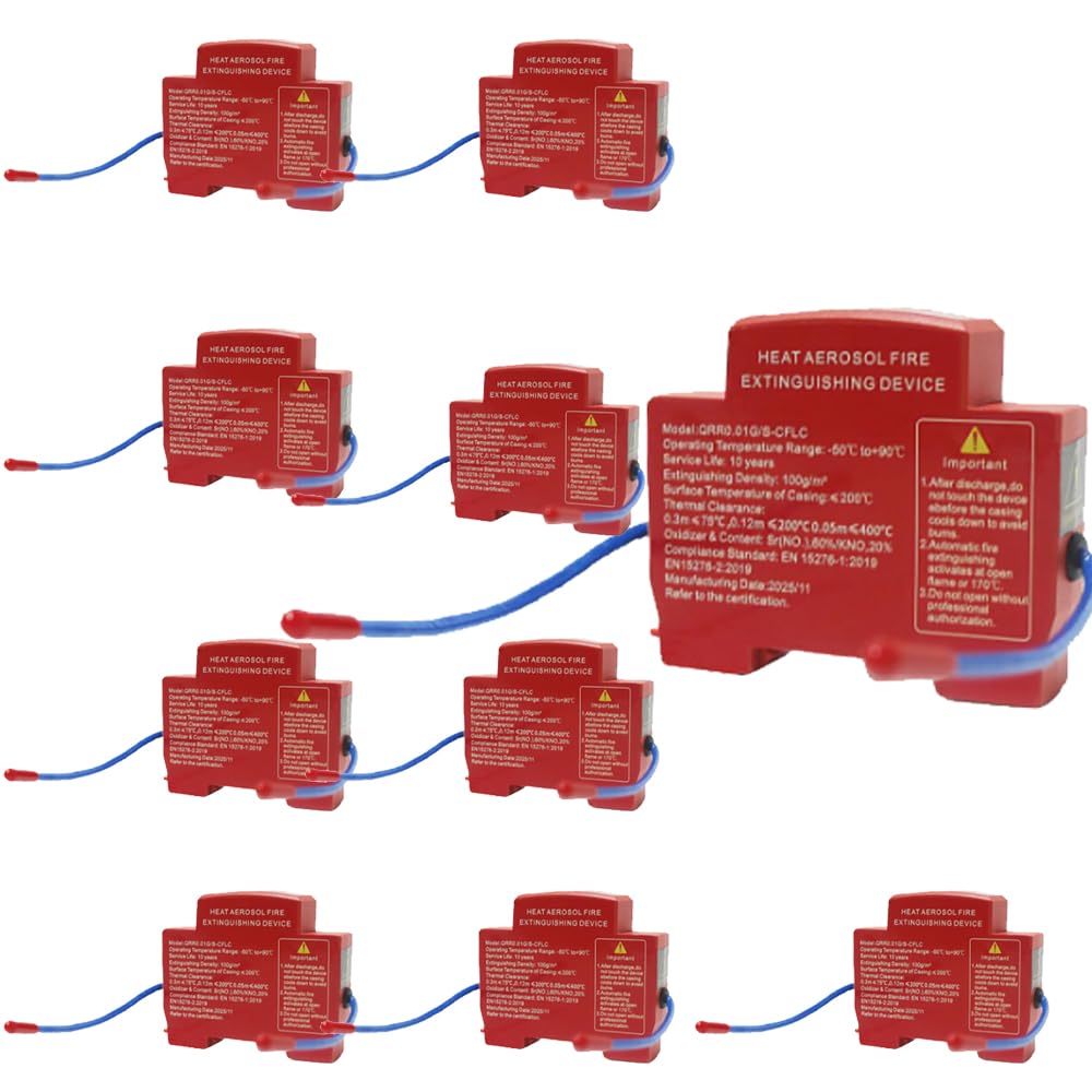 Automatic Fire Extinguishing Device Dual-Line Household Flame Retardant Tool Non-Pollution Snap-On Guide Rail Extinguishers For Distribution Box/Cabinet