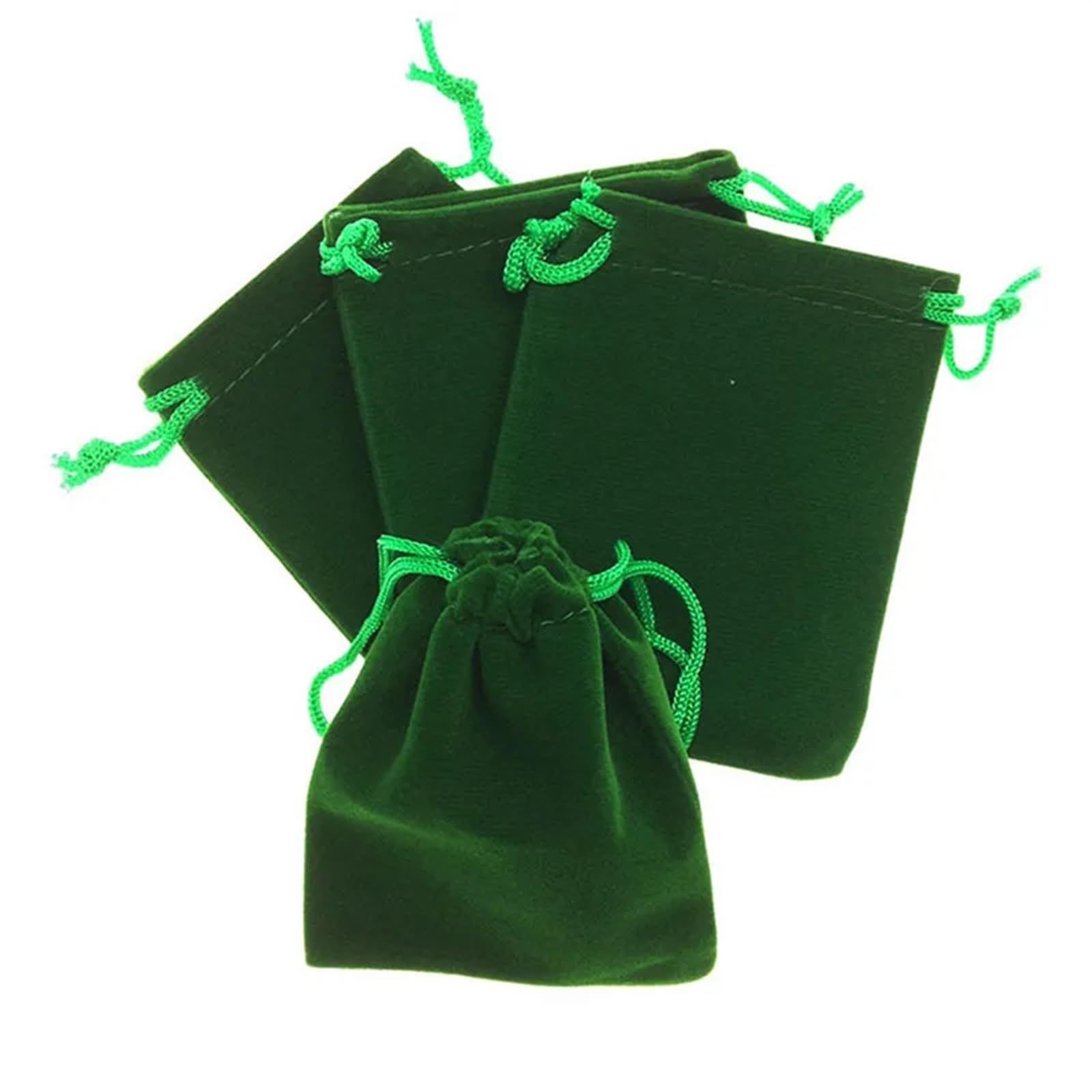 50 Uds 5x7 7x9 9x12 13x18 15x20 17x23cm Bolsa de Terciopelo joyería cordón Negro Bolsas de Franela Bolsas de Regalo de Perfume Decorar(Green,12X15CM)