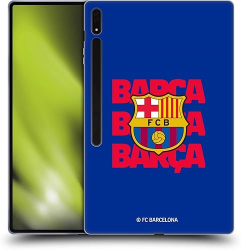 Head Case Designs Officially Licensed FC Barcelona Barca Crest Graphics Soft Gel Case Compatible with Samsung Galaxy Tab S8 Ultra