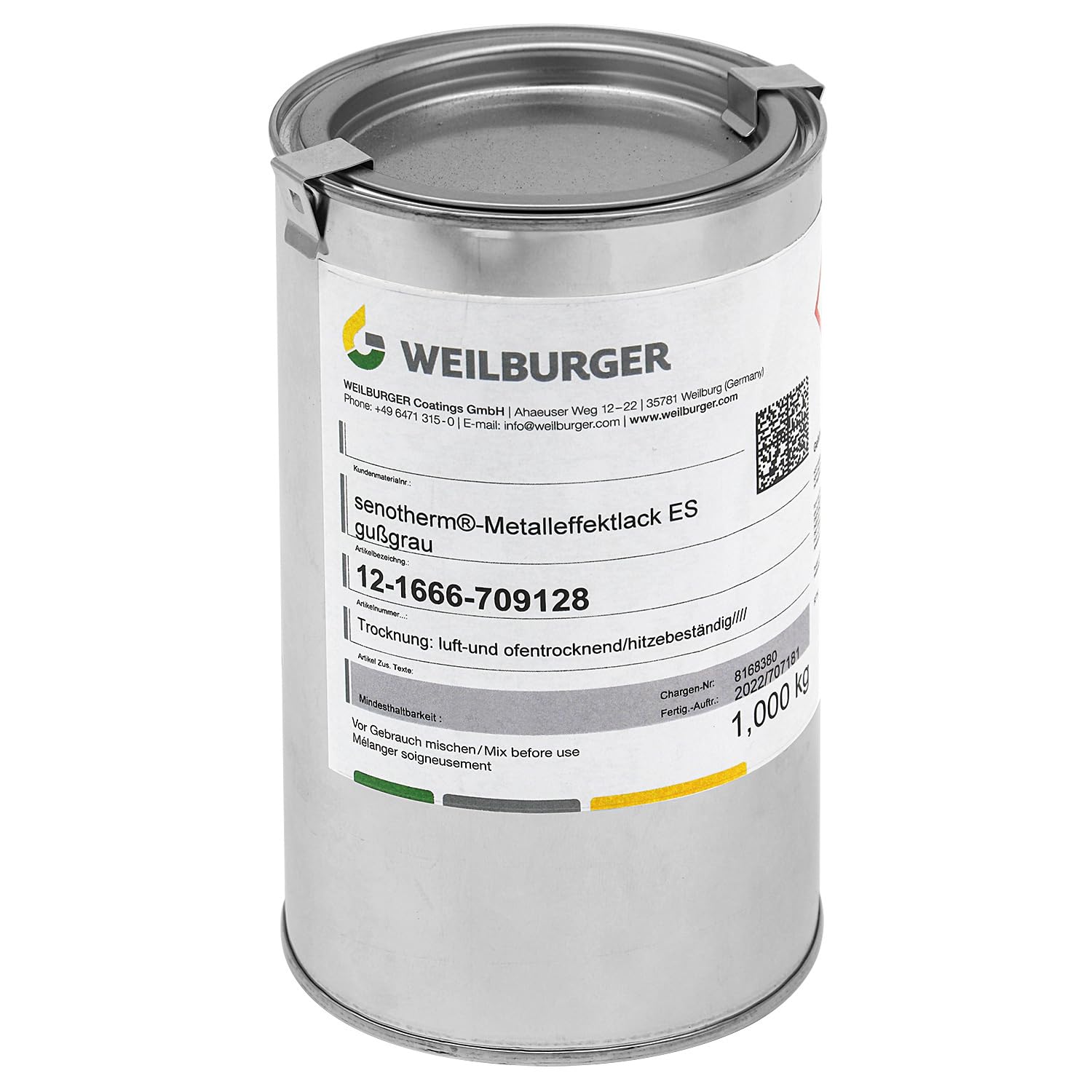 raik 704527 Ofenlack 1 kg Senotherm Lack Gussgrau