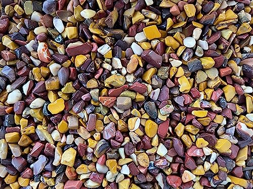 Image of GAF TREASURES 2 oz Lot Natural Semi Tumbled Gemstone Chips, Crushed Mini Crystals, Undrilled Crystal Chips (Mookaite)