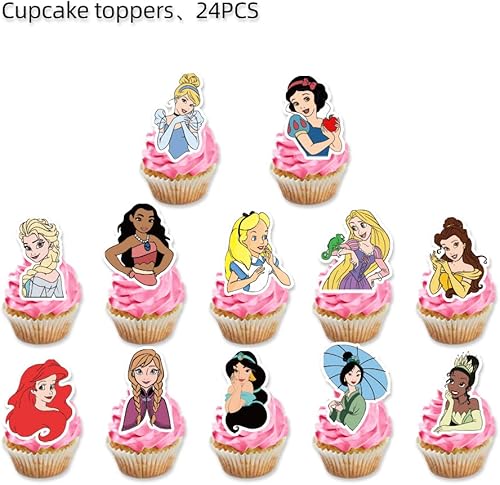 Miniatura 3 de Adornos para fiestas de cumpleaños de princesas para niños regalos de fiesta de cumpleaños suministros de fiesta de cumpleaños para princesas 25