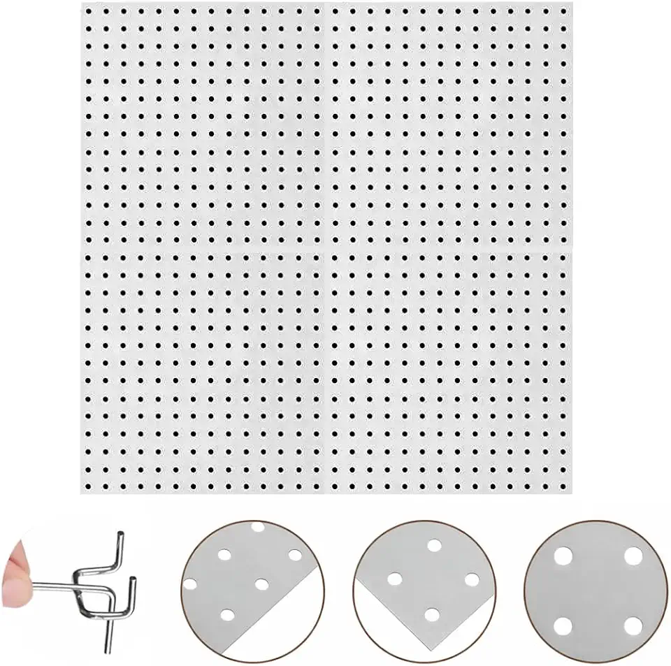 Generic Painel Perfurado Para Ferramentas Materiais Pegboard Branco MDF 60cm