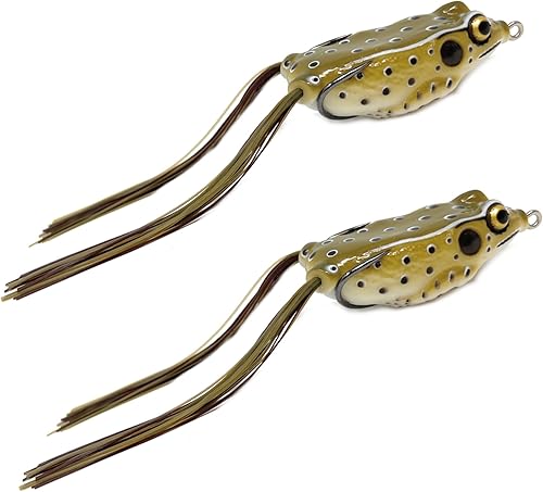 Miniatura 8 de Reaction Tackle Ranas de cuerpo hueco para pesca de lubina, señuelo ultra realista sin malas hierbas para lubina, cabeza de serpiente, lucio y más -