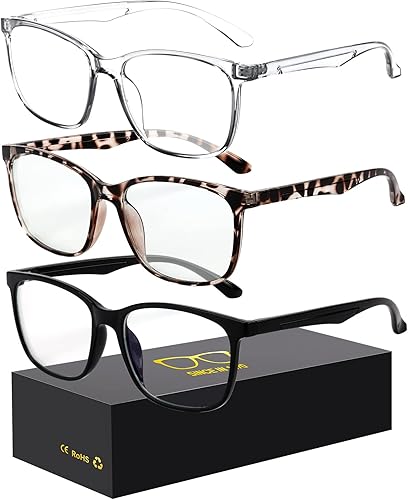 Miniatura 39 de Lentes con bloqueo de luz azul para computadora, lectura, juegos, televisión, teléfonos, lentes de moda antifatiga visual y UV para mujeres y