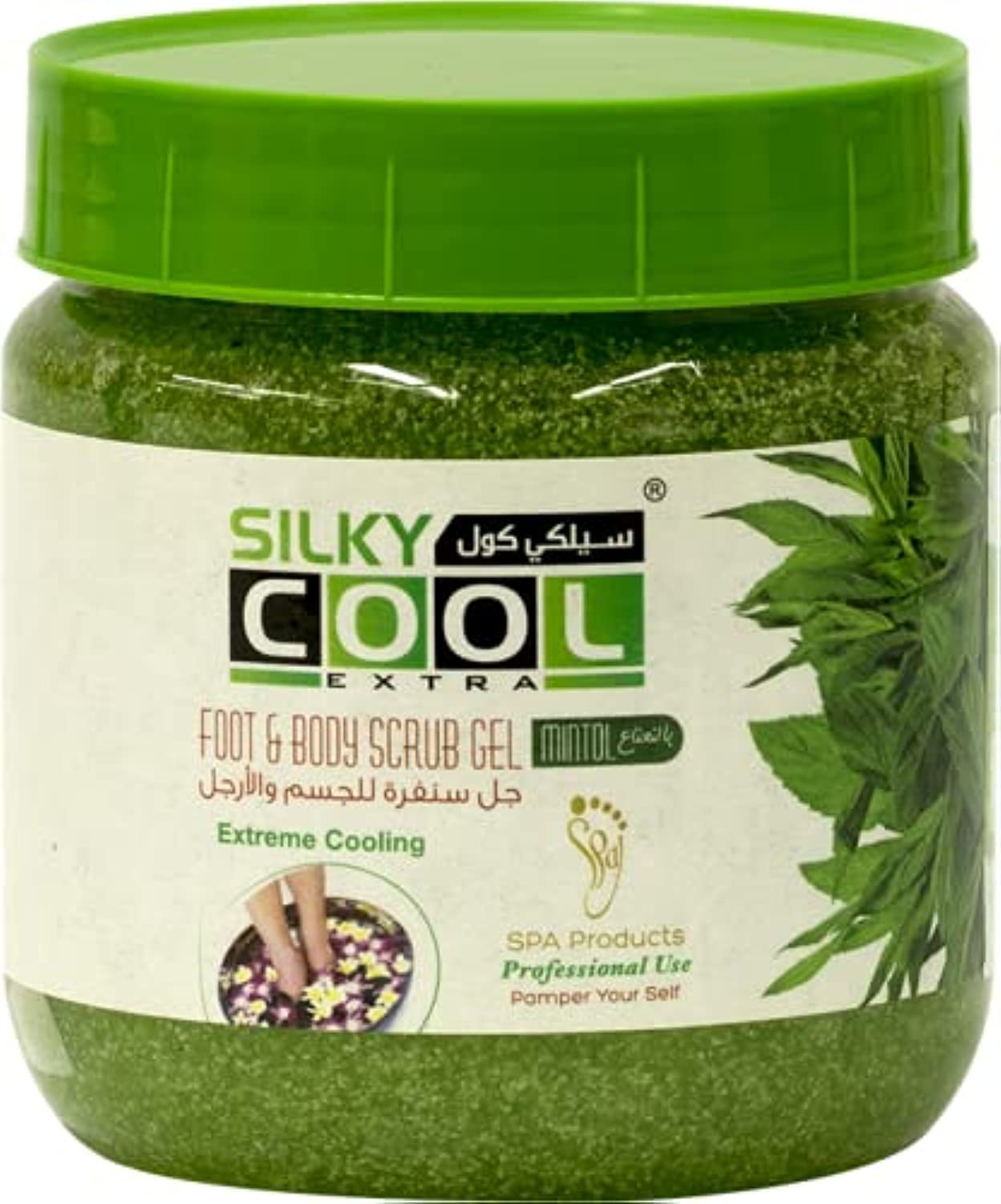 Silky Cool Feet and Body Gel Scrub 500 ml - Mint