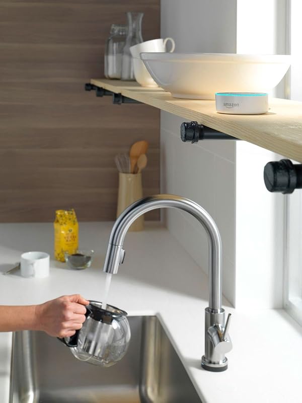 Delta Faucet Trinsic VoiceIQ Touchless Kitchen Faucet with Pull Down Sprayer, Smart Faucet, Alexa and Google Assistant Voice Activated, Kitchen Sink Faucet, Arctic Stainless 9159TV-AR-DST by DELTA - Image 2