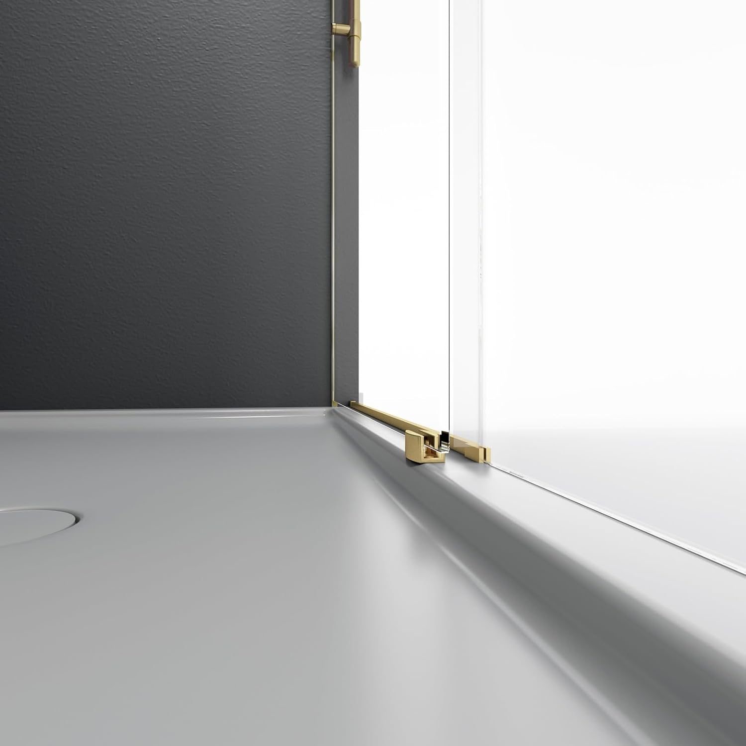 56" -60 "W x 75" H Frameless Shower Door, Bathroom Sliding Shower Door, SGCC Certified Transparent Tempered Glass Door with Explosion Proof Film, Easy to Install