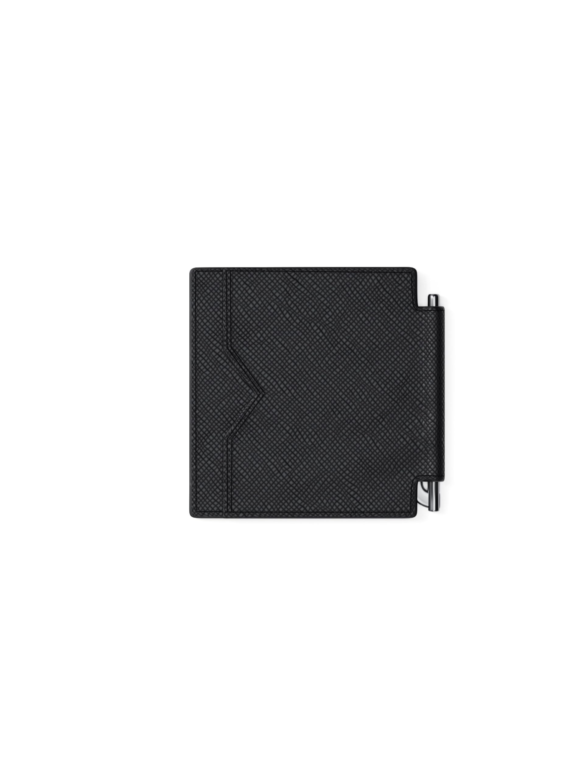Michael Kors Edison - Porta biglietti pieghevole sottile con fermasoldi, nero, One Size