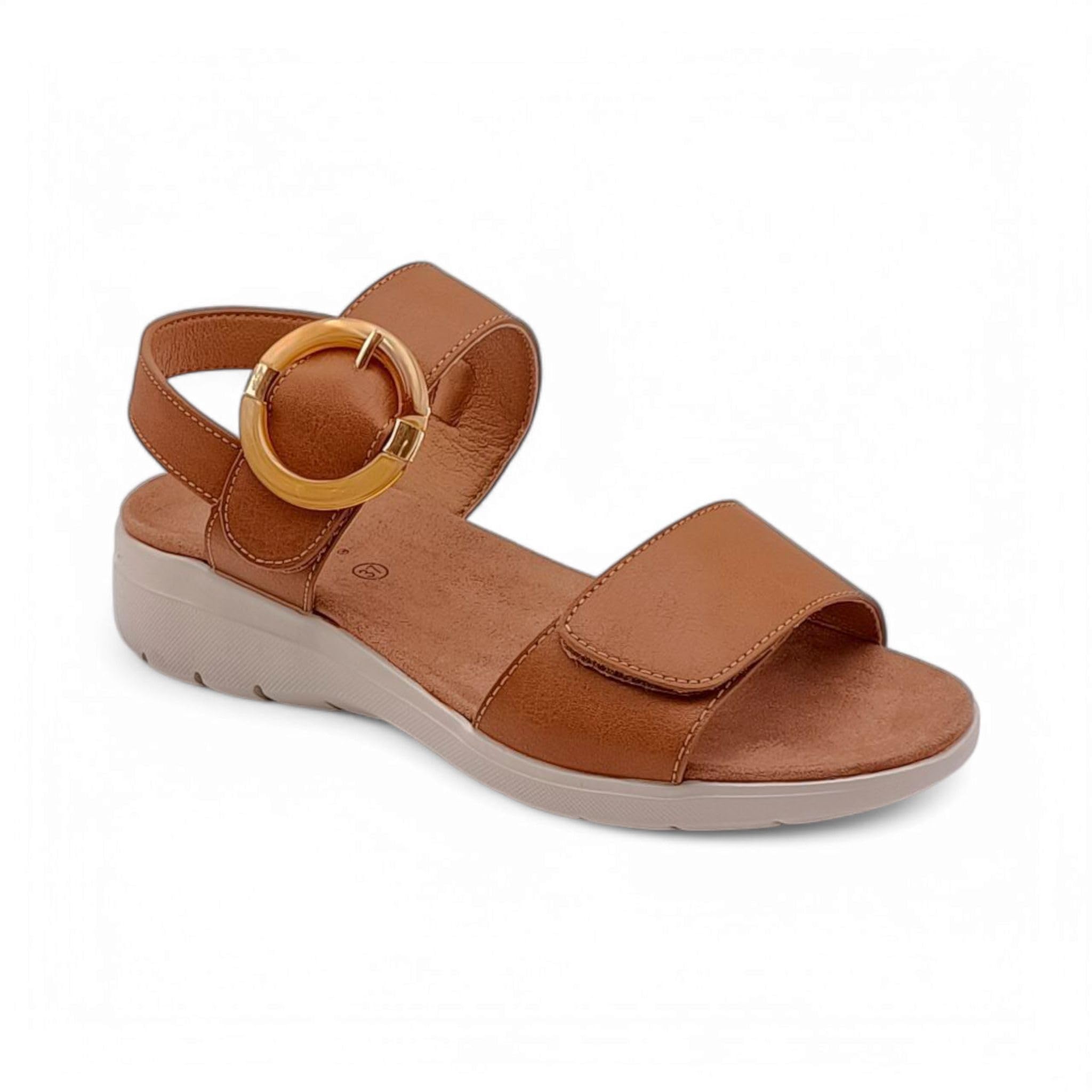 Sandali Donna Grunland Modello DEMA 1943 Nabuk Blu o Cuoio Calzature Casual