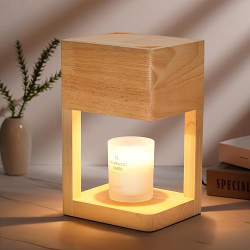 Vista 49 de Lámpara para calentar velas, moderna, luz cálida tipo vela, regulable, temporizador, regalos de cumpleaños y Navidad para hombres y mujeres y Negro