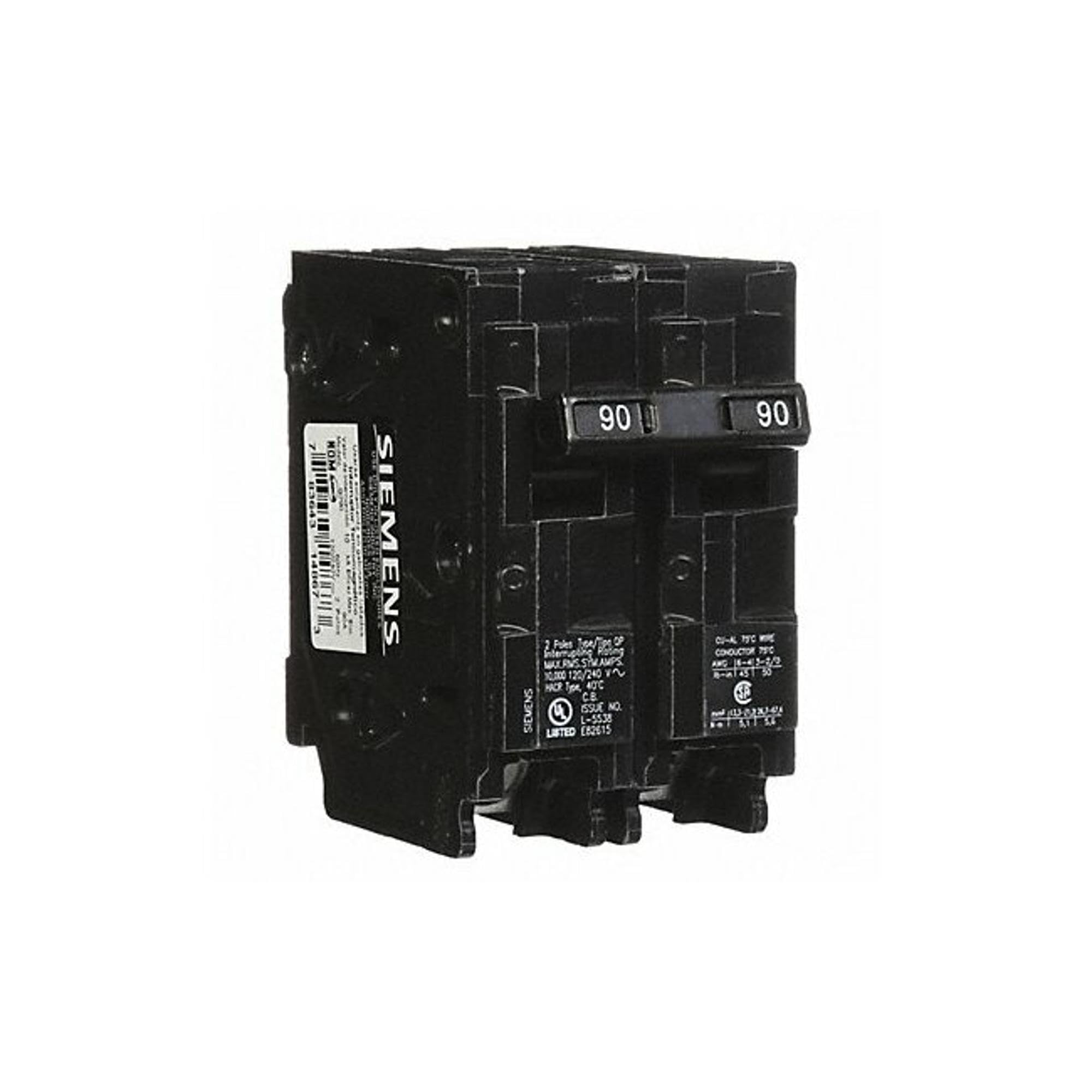 Snapklik.com : Q290 90-Amp Double Pole Type QP Circuit Breaker