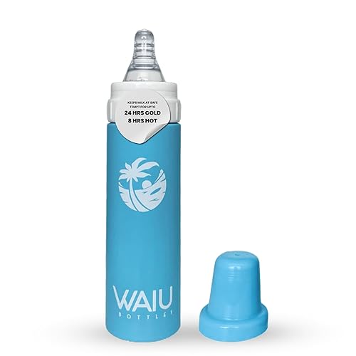 Miniatura 14 de Versátil biberón aislado Waiu, tamaños de 4 onzas y 6 onzas, mantiene las bebidas calientes durante 8 horas, frías durante 24 horas, sin BPA, varios