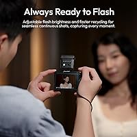 Vista 7 de ULANZI SL03 - Flash Speedlite Mini para Cámara con Luz de Vídeo para Principiantes Básico, GN8 6500K, Ángulo Ajustable de 90°, Compatible con DSLR