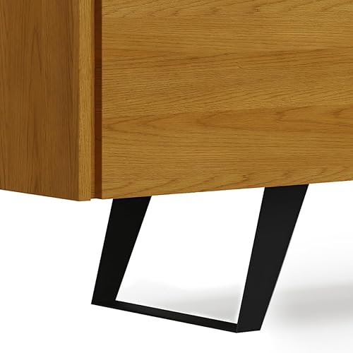 Miniatura 9 de SIMPLIHOME Lowry - Soporte de TV industrial moderno de 72 pulgadas de ancho en roble para televisores de hasta 80 pulgadas para sala de estar y