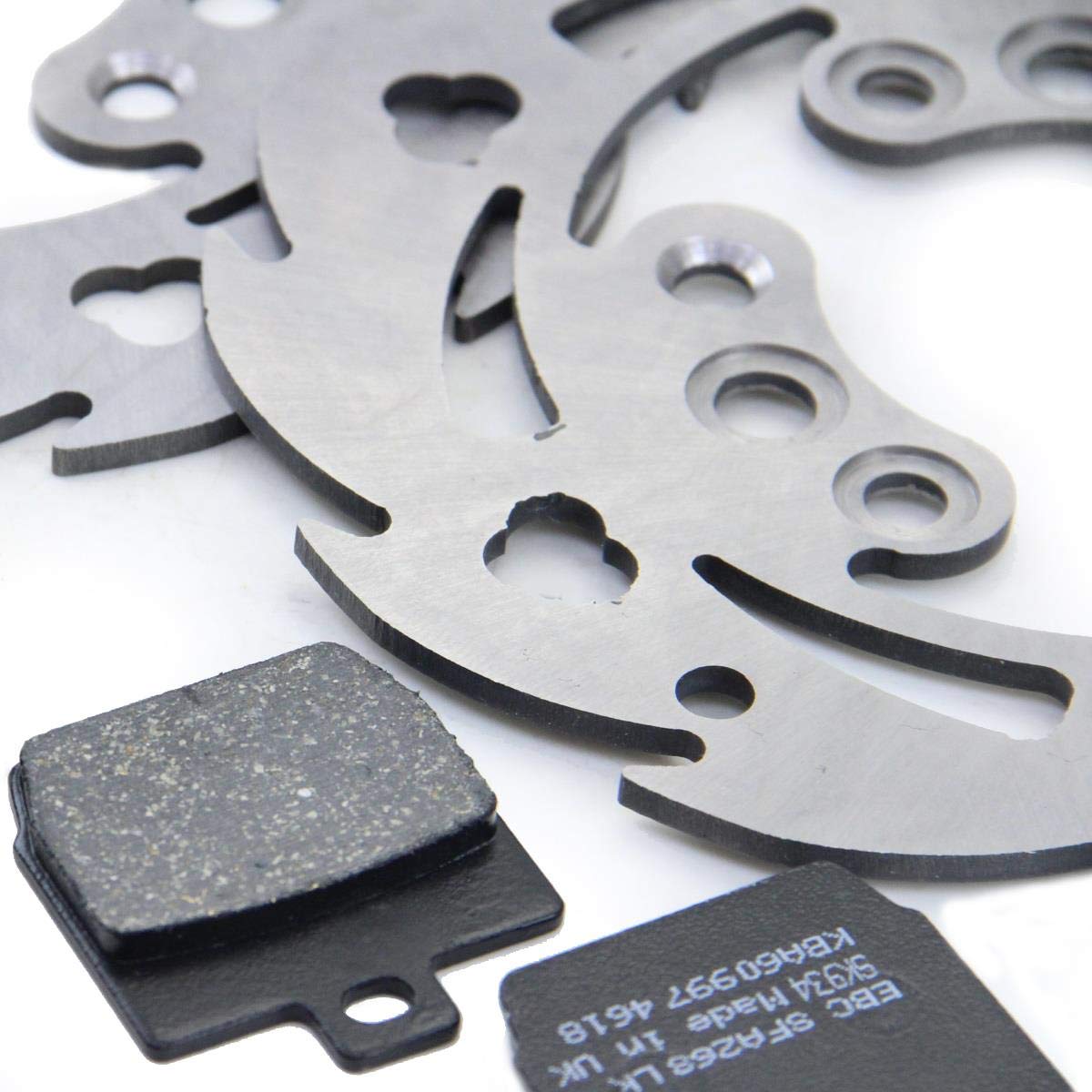 2X Bremsscheibe Wave Bremsbeläge Satz Set vorne + hinten für Yamaha Aerox MBK Nitro