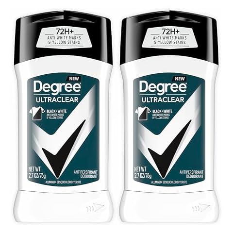 Degree Men UltraClear Antiperspirant Deodorant Black+White 2 Count 72-Hour Sweat & Odor Protection Antiperspirant For Men With MotionSense Technology 2.7 oz Cover