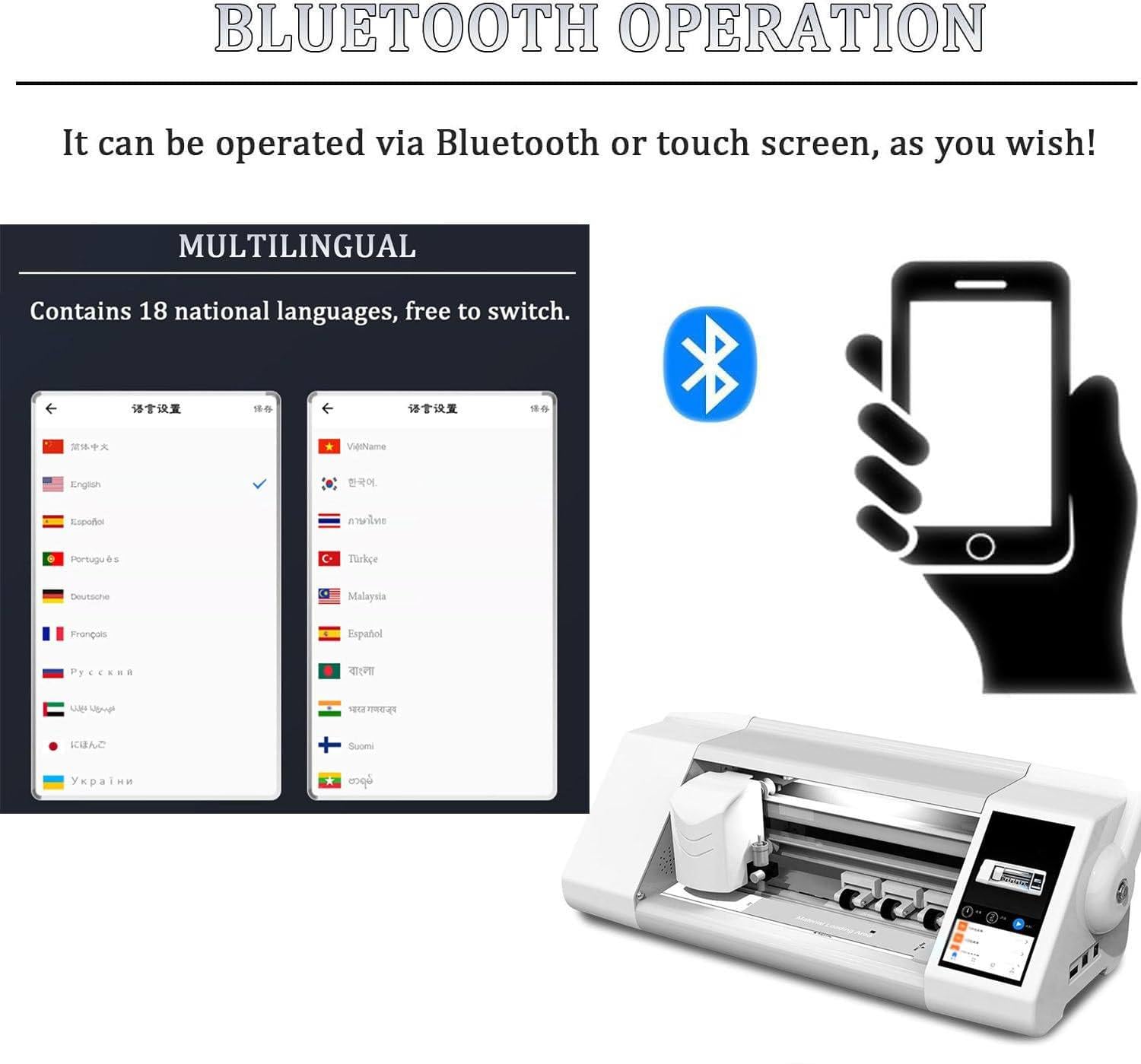 Macchina da Taglio per pellicole idrogel Touch Screen da 5,5", taglierina Automatica per pellicole idrogel, Adatta per Tablet, Smartphone, Orologi e Tablet Edge.