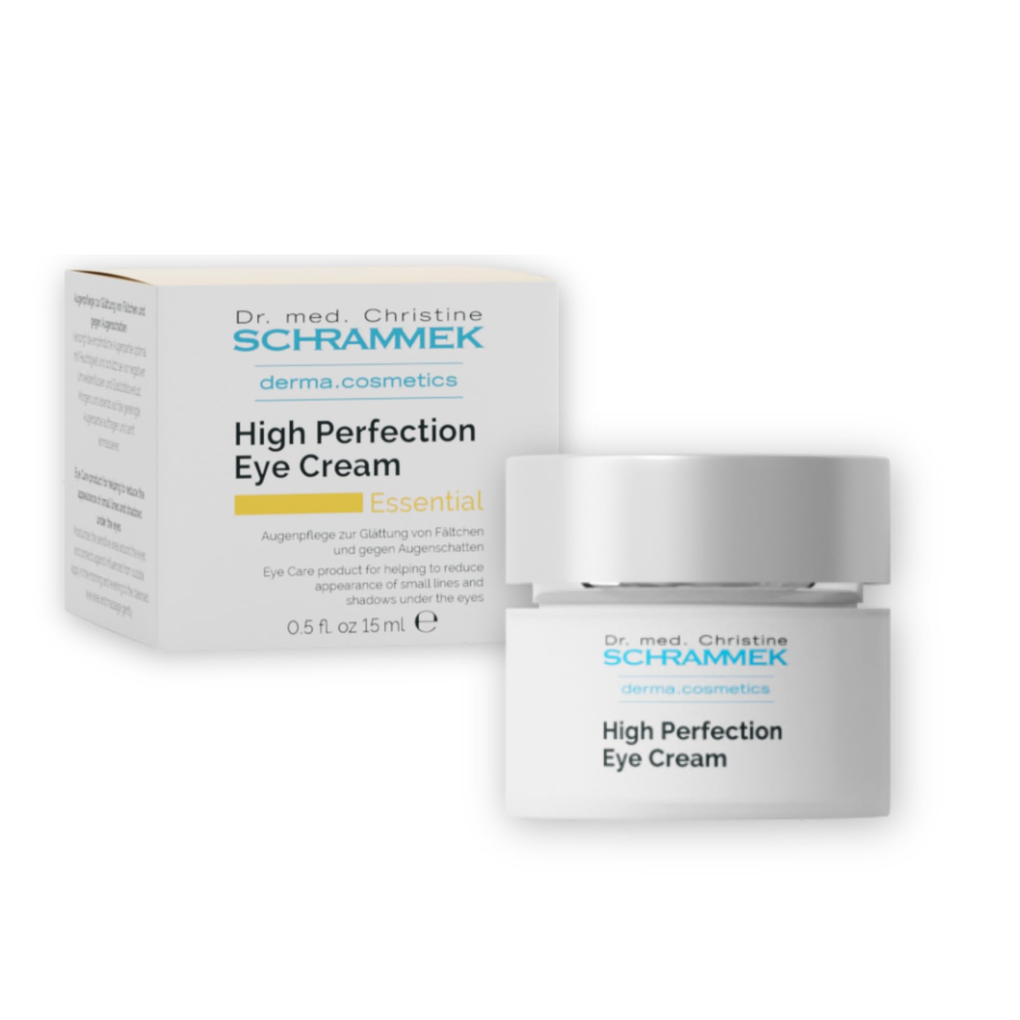 High Perfection Eye Cream (0.5 fl oz) - Eye Care Product - Reduces Lines & Shadows Under the Eyes - Caffeine Eye Cream - Skin Care - Dr. Schrammek