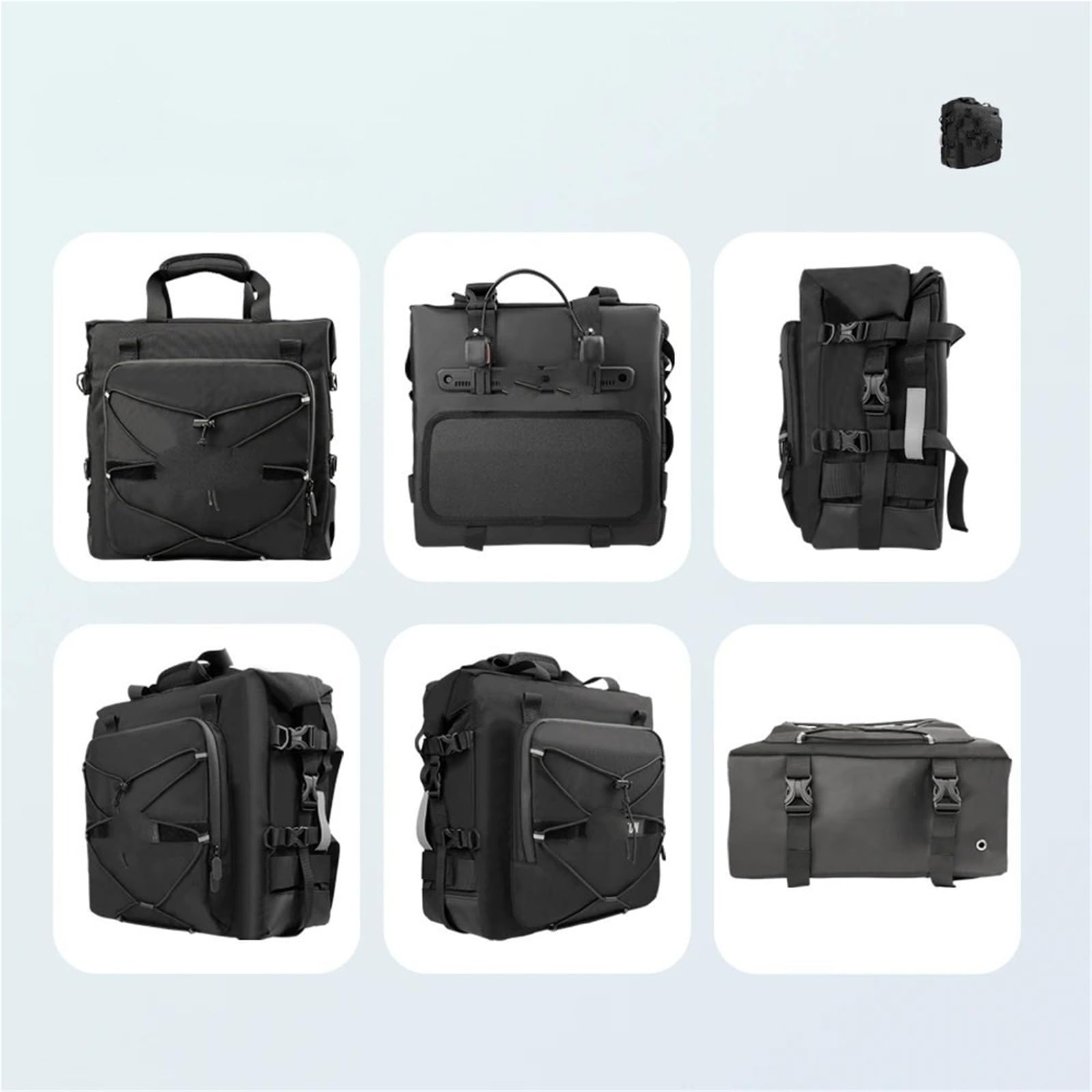 Motorradtasche Rahmen-Crash-Bars-Tasche Satteltasche 20L Universal-Seiten-Rücksitztasche Pack Reise-Motorrad-Gepäckaufbewahrung Motorradtasche