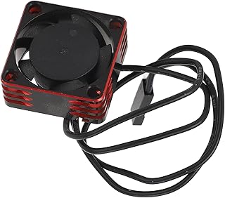 Kadimendium RC Electric Motor Cooling Fan, 25x25mm High Speed Dissipation Brushless Motor ESC Cooling Fan for RC Car (Red)