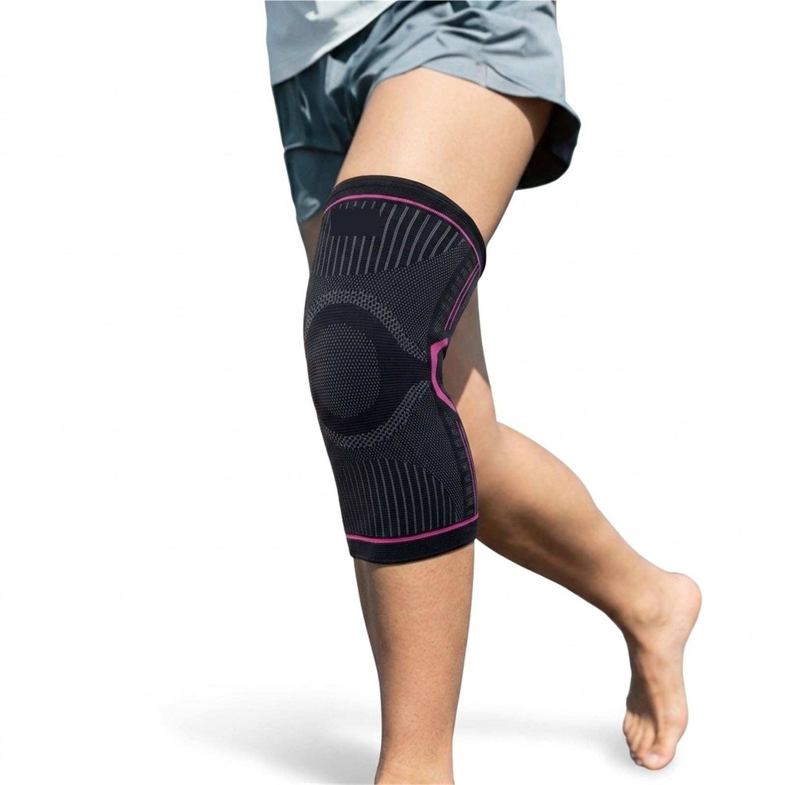 Genouillères de sport pour la course à pied, la corde à sauter et la musculation ; soutien du ménisque, stabilisateur de rotule, genouillère de compression respirante pour femmes et hommes, idéal