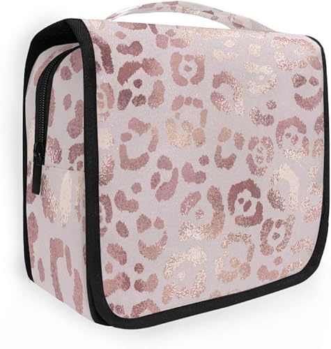 Miniatura 1 de AUUXVA Bolsa de maquillaje de viaje colgante, bolsa de aseo portátil, estuche para cosméticos, soporte para brochas para mujeres y niñas, Impresión