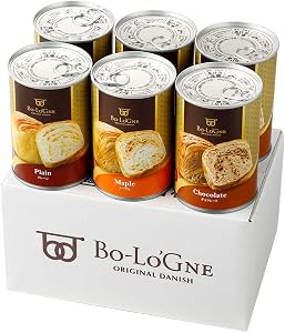 ボローニャ 缶deボローニャ 6缶セット (プレーン/チョコ/メープル各2缶) 【賞味期限3年以上】非常食 パン 缶詰 保存食 防災グッズ 備蓄 キャンプ アウトドア デニッシュパン 詰め合わせ