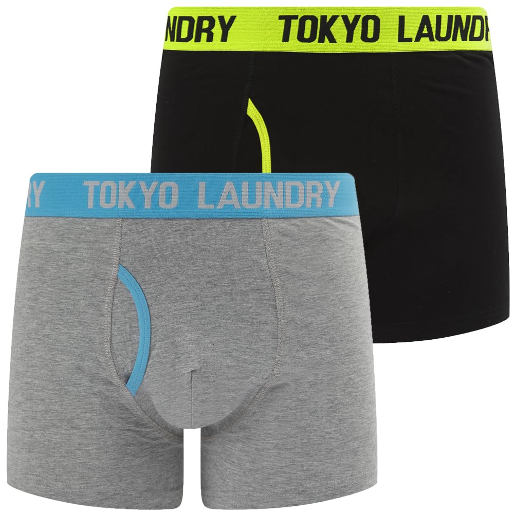 Tokyo Laundry Men's 2 Pack Gift Box Stretch Cotton Boxer Shorts Set