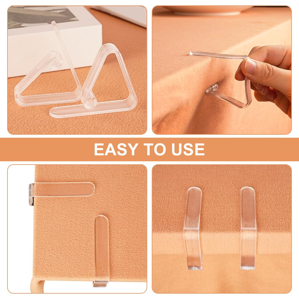 AUAUY 27 Piezas Sujeta Manteles para Mesas, Transparentes Plastico Sujeta Manteles de Mesa Exterior, Sujeta Manteles, Pinzas Sujeta Manteles, Pinzas Mantel Mesa Exterior Plastico para Interior