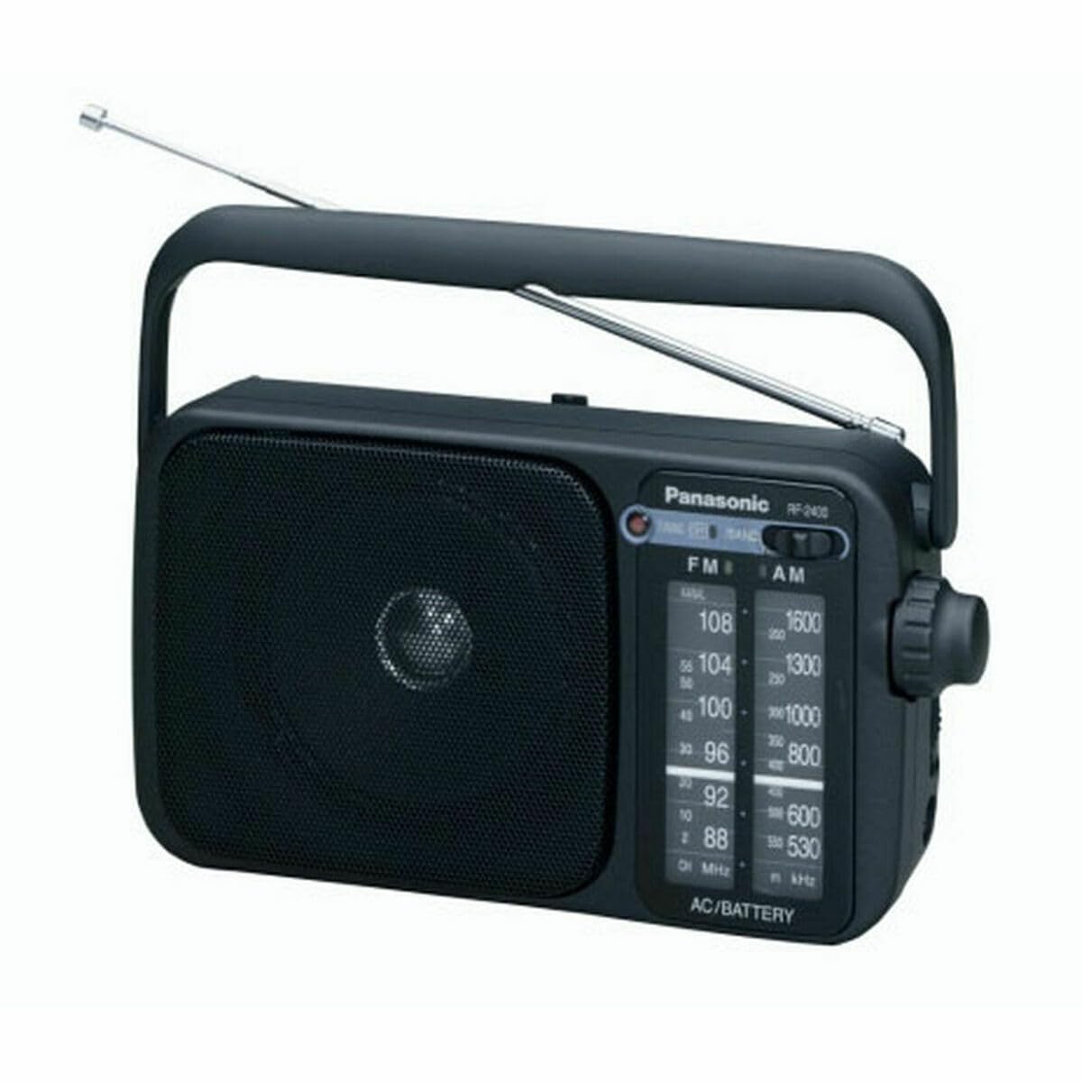 Panasonic Radio FM/AM RF-2400DEG-K I Radio FM/AM Tuner numérique Contrôle automatique de fréquence (AFC) fonctionnement sur secteur ou piles Format compact noir - Version Française