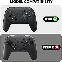 Vista 2 de PlayVital Samurai Edition - Funda protectora ergonómica de silicona para Nintendo Switch Pro, suave y antideslizante, protector de agarre