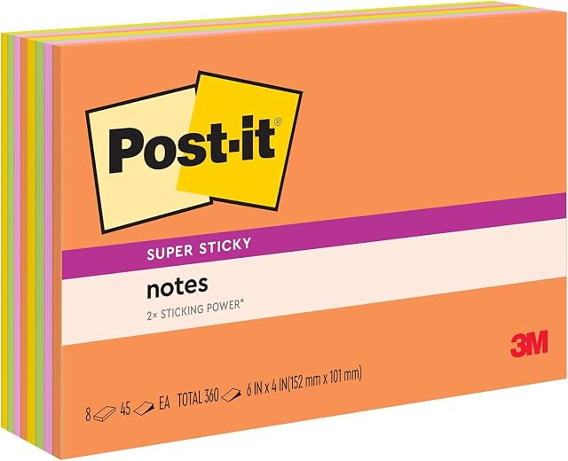 Post-it Neon Fizz Super Sticky Notes