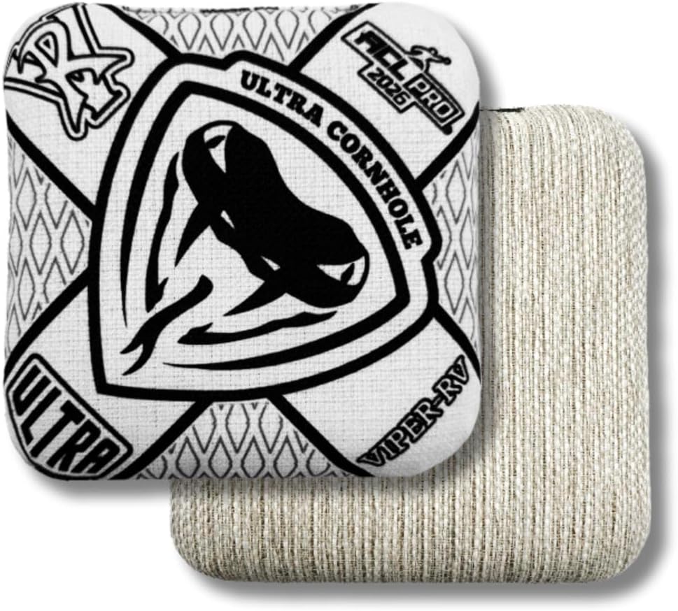 Ultra Cornhole Bags Viper-RV Cornhole Bag Set - ACL Approved (White)