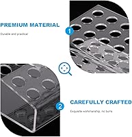 Vista 6 de EXCEART Soporte de exhibición acrílico para bolígrafo, 4.72 x 3.14 x 2.87 pulgadas, organizador de escritorio transparente para pinceles de pintura