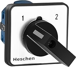 Heschen Universal Cam Switch Rotary Switch SZW26-20/N22.2 660V 20A 2 Position 8 Terminals CE