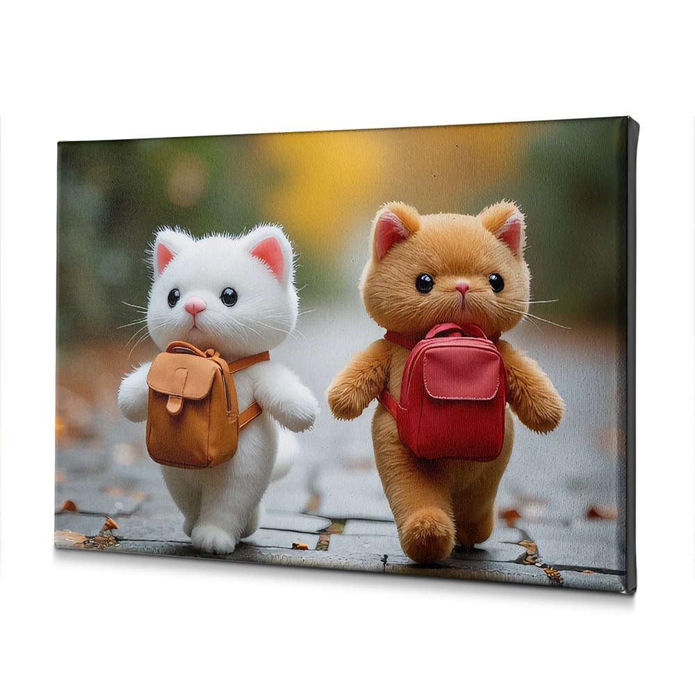Toile murale de bain chatons mignons pour une douceur quotidienne - 4