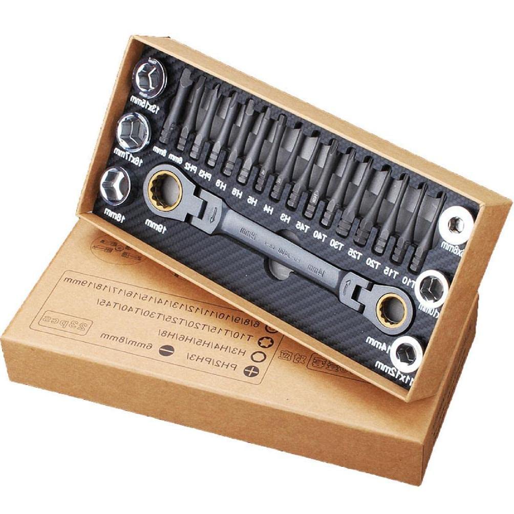 Kit mini tournevis et clé à cliquet portable pour réparation auto et bricolage