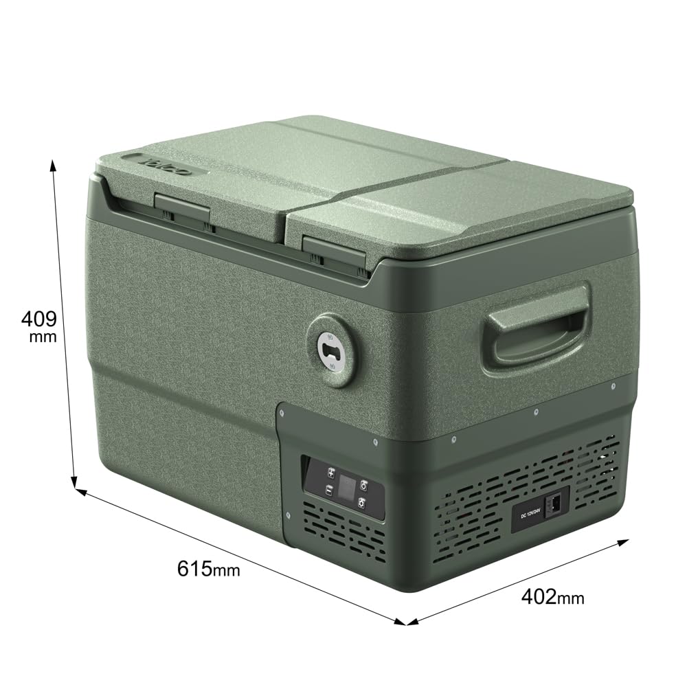 DX30 Pistachio lodówka kompresorowa 30 l – mobilna lodówka i zamrażarka, sterowanie za pomocą aplikacji, Dual-Zone, 12/24 V i 230 V, cicha i energooszczędna, idealna na kemping, do samochodu i na