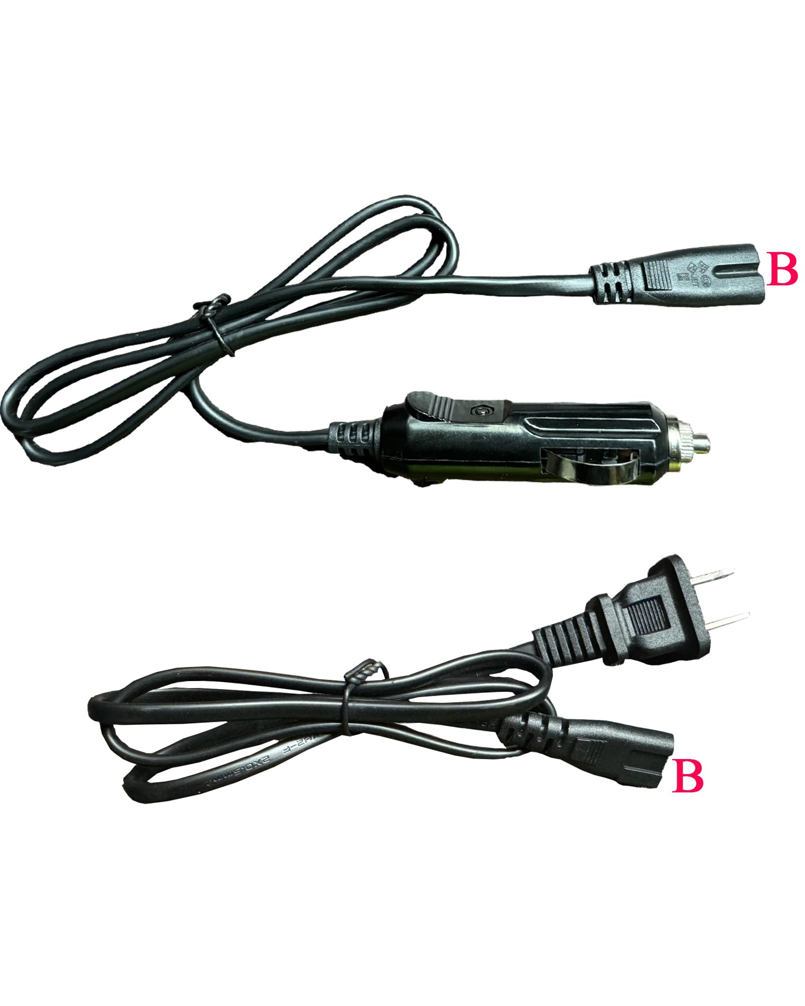 12/24V/Car Use, 110V Home/Office Use Portable Electric Heating Bento Box Power Cable/Electric Lunch Box Power Cord (B)