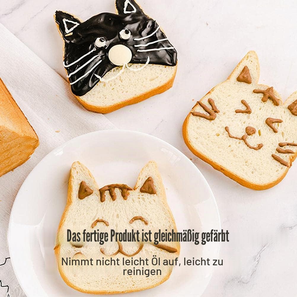 Katzen-Toastform, Kuchen, Toast, Brot, Backform, antihaftbeschichtet, Brotform, niedliche Katzenform, Brotform, Backwerkzeug für selbstgemachte Kuchen, Kekse