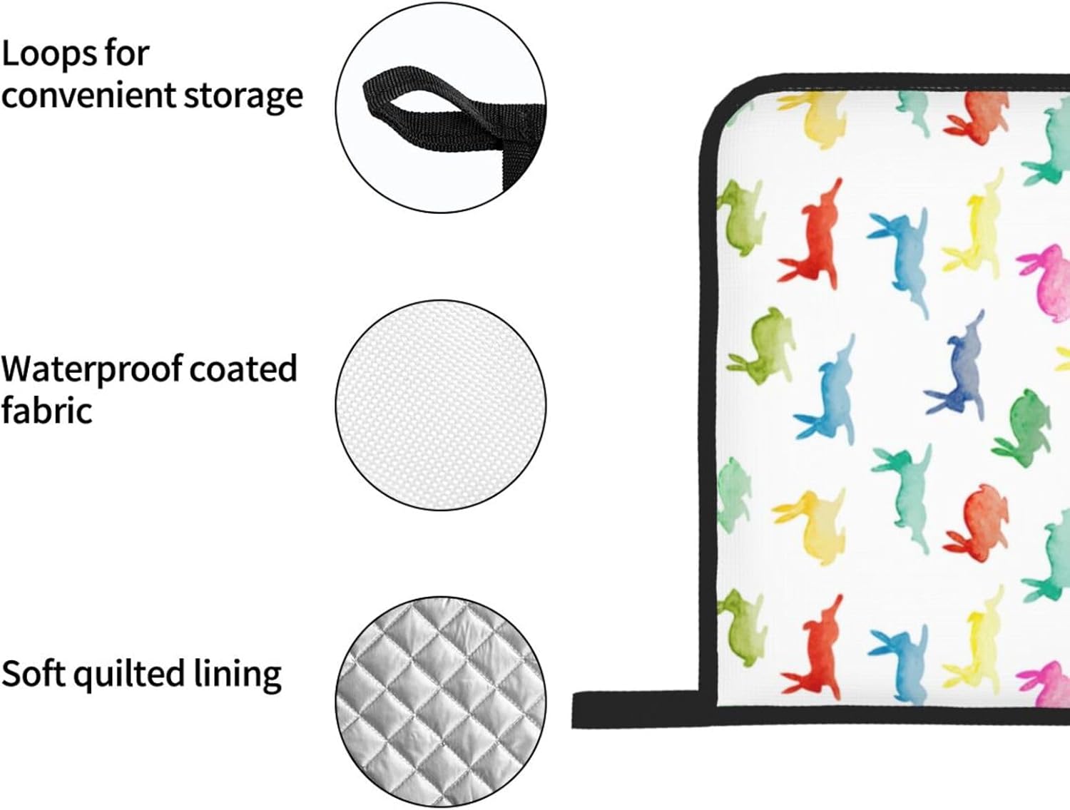 Rainbow rabbit Kitchen baking four piece set, fit for cooking and baking, oven, microwave, and outdoor barbecue