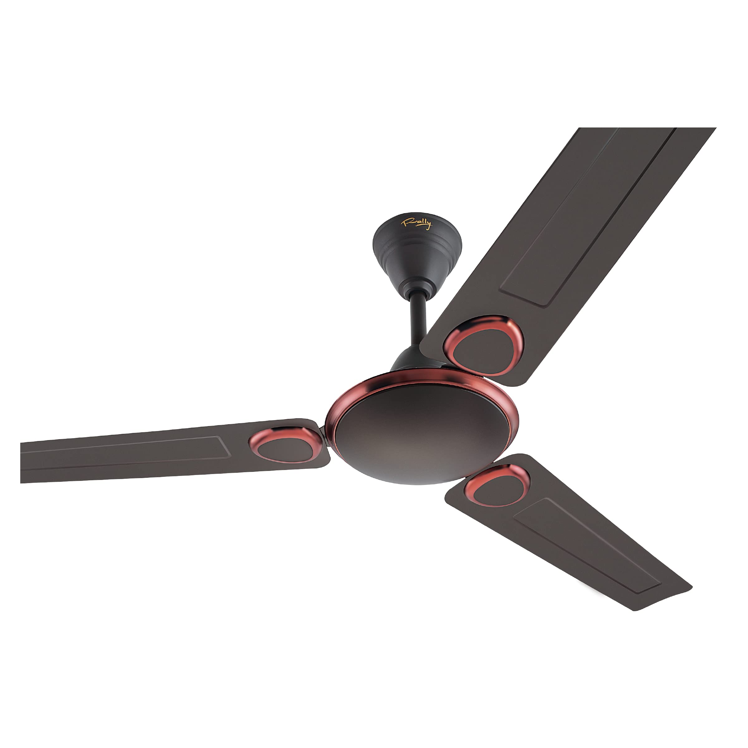 Rally Pluto 3 Blade Ceiling Fans for Home | Ceiling Fan with 1200mm & 3 Wide Blades | Anti Dust Ceiling Fans | Ceiling Fan for Max Cooling Performance | Brown | 5 Years Warranty